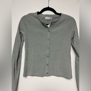 Hollister Light Gray Ribbed Top
